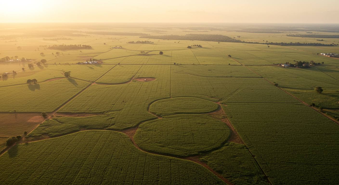 Cerrado ao amanhecer, em luz dourada